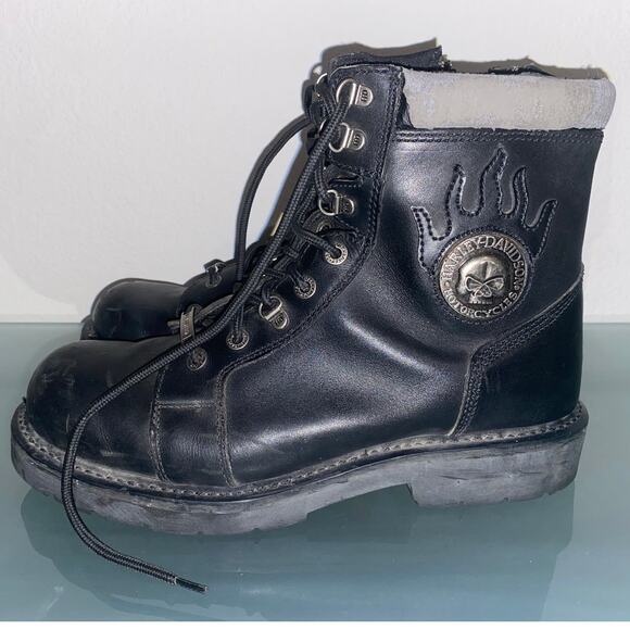 Harley Davidson Motorcycle Diversion D94169 Lace Up Leather Men's Boots Size 11 - Picture 5 of 11